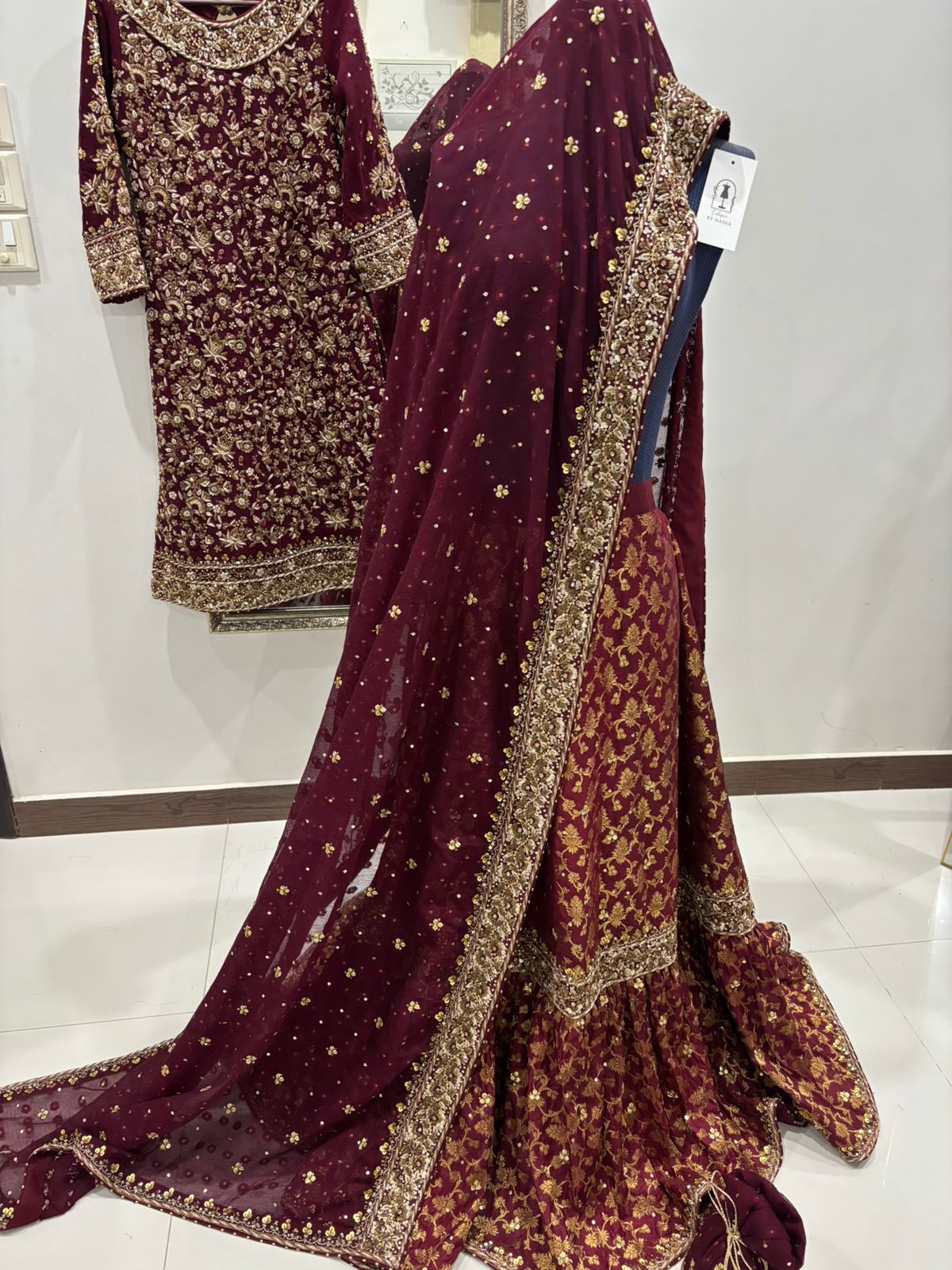 Regal khadi net bridal shirt